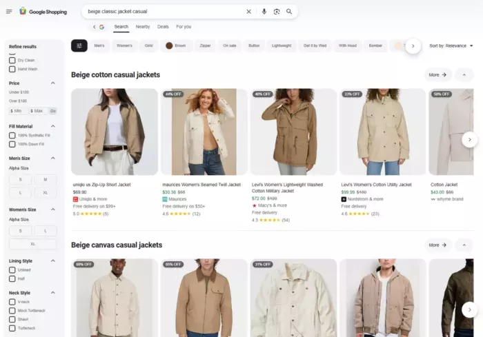 Google Shopping — capture 1