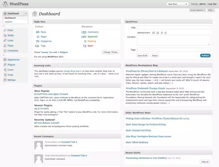 WordPress — capture 3